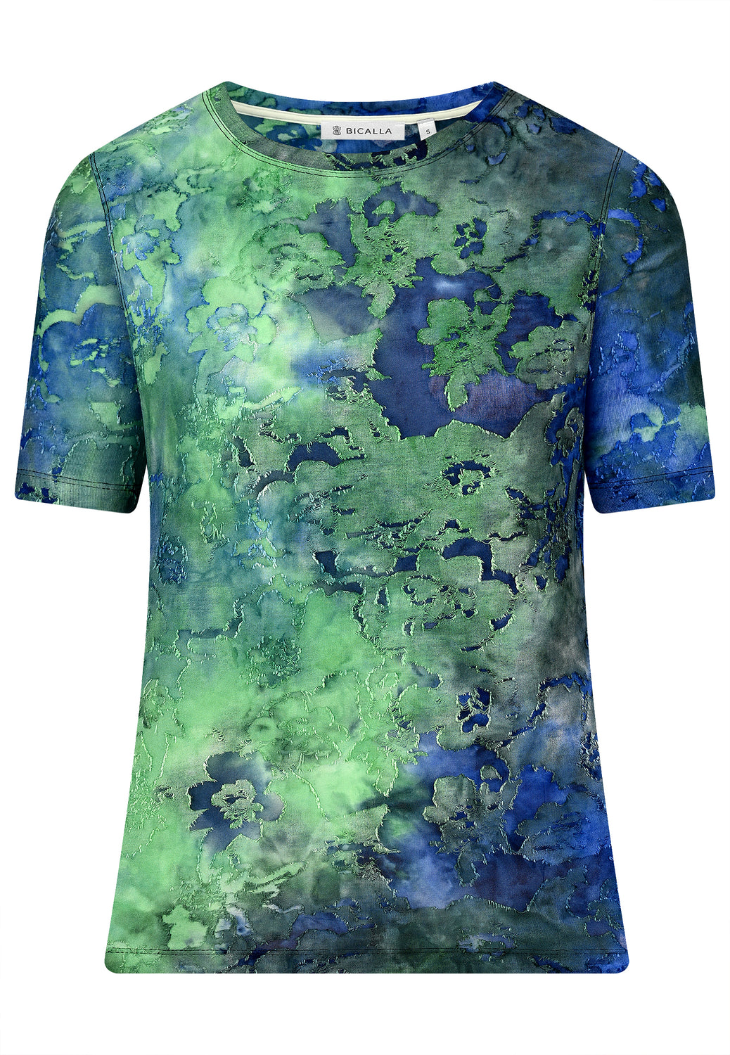25354 Chemise à motif floral bleu/vert