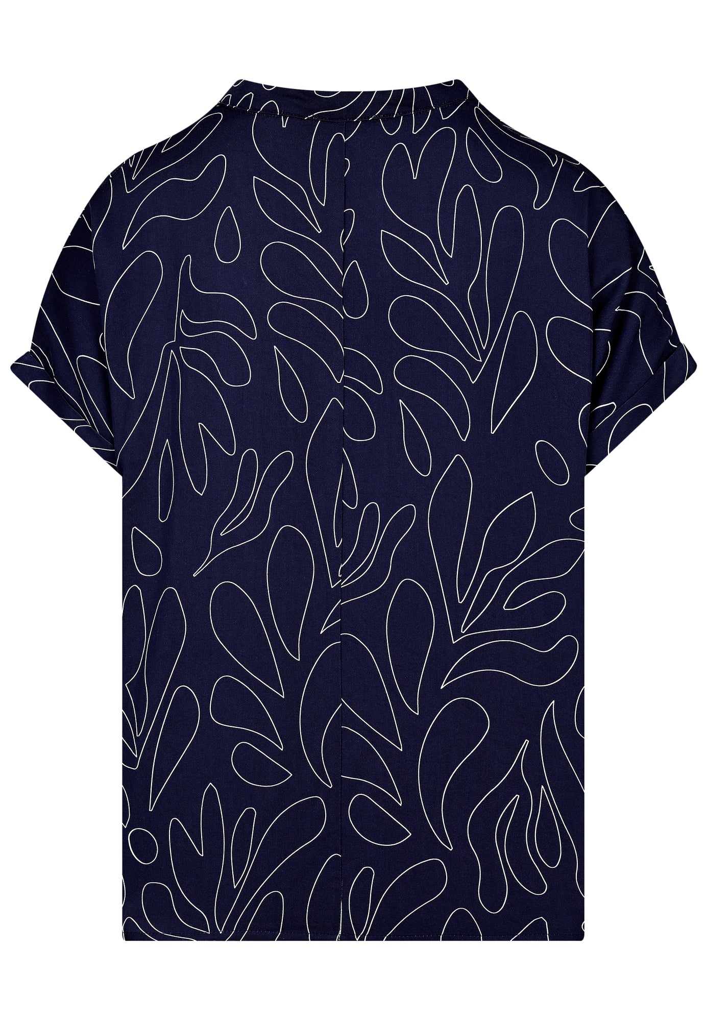 25369 Chemisier-chemise avec imprimé bleu foncé