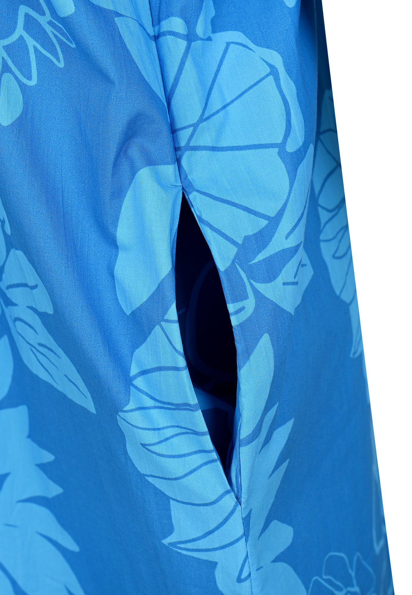 25371 Robe tunique à imprimé floral bleu