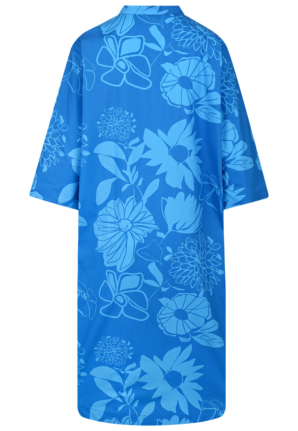 25371 Robe tunique à imprimé floral bleu
