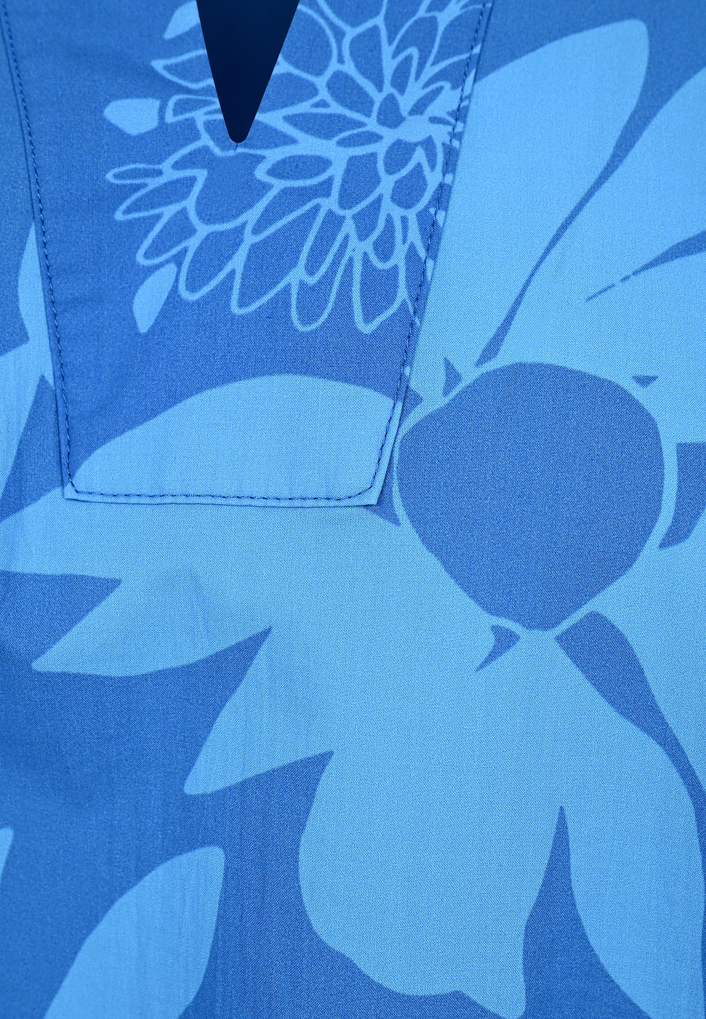 25372 Chemisier à imprimé fleuri bleu