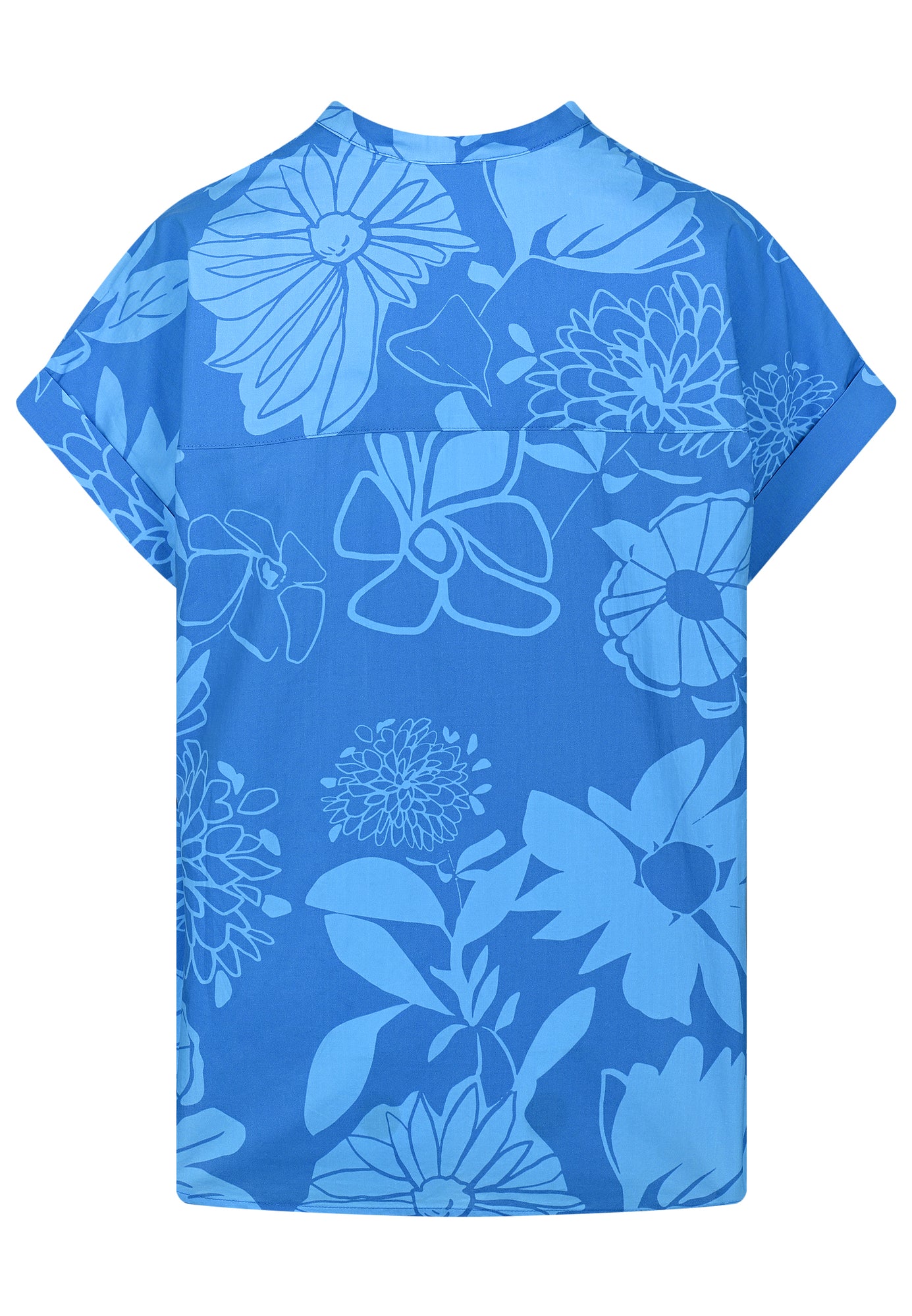 25372 Chemisier à imprimé fleuri bleu
