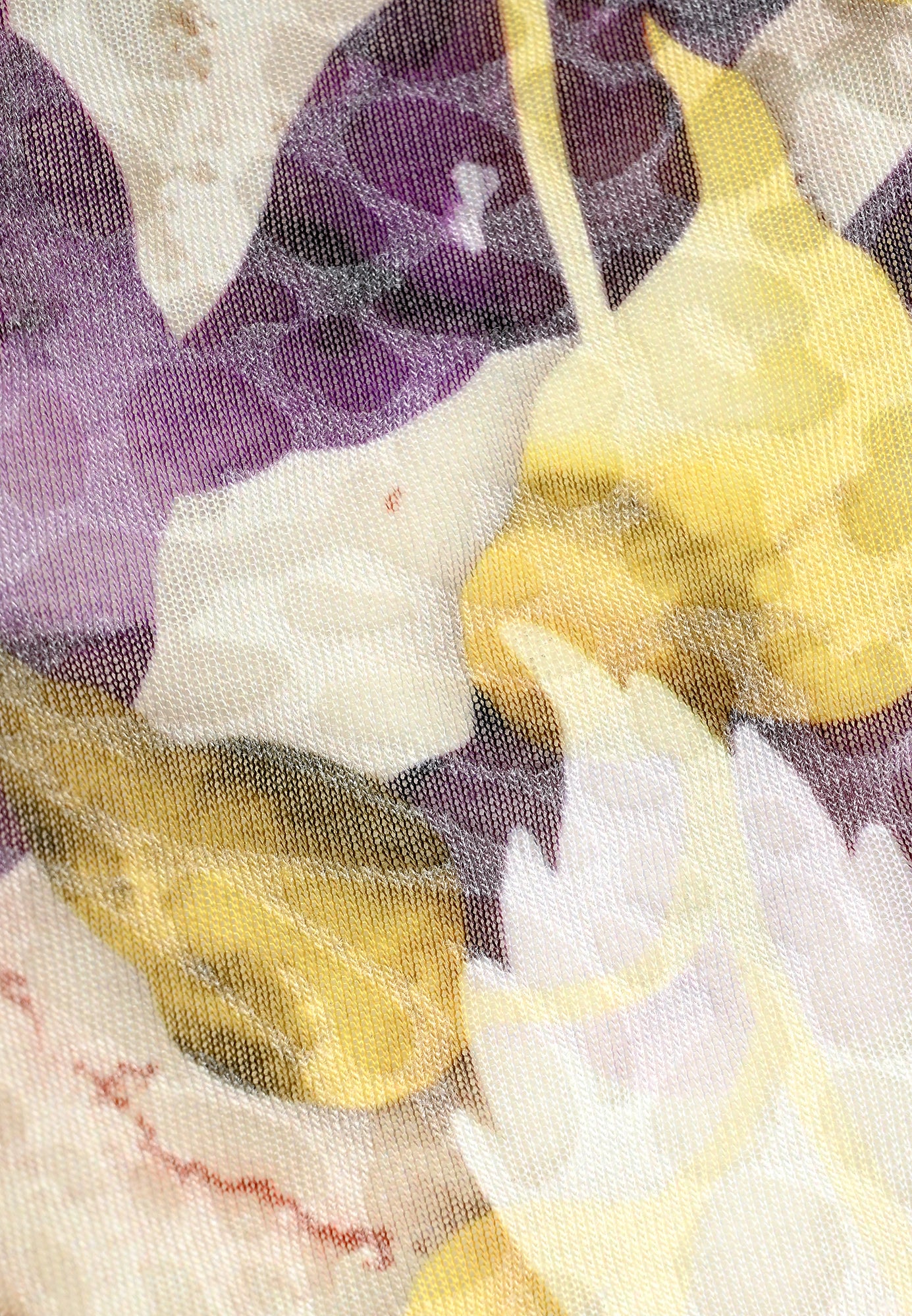 25404 Shirt mit Blätter-Print in Sand/Lila