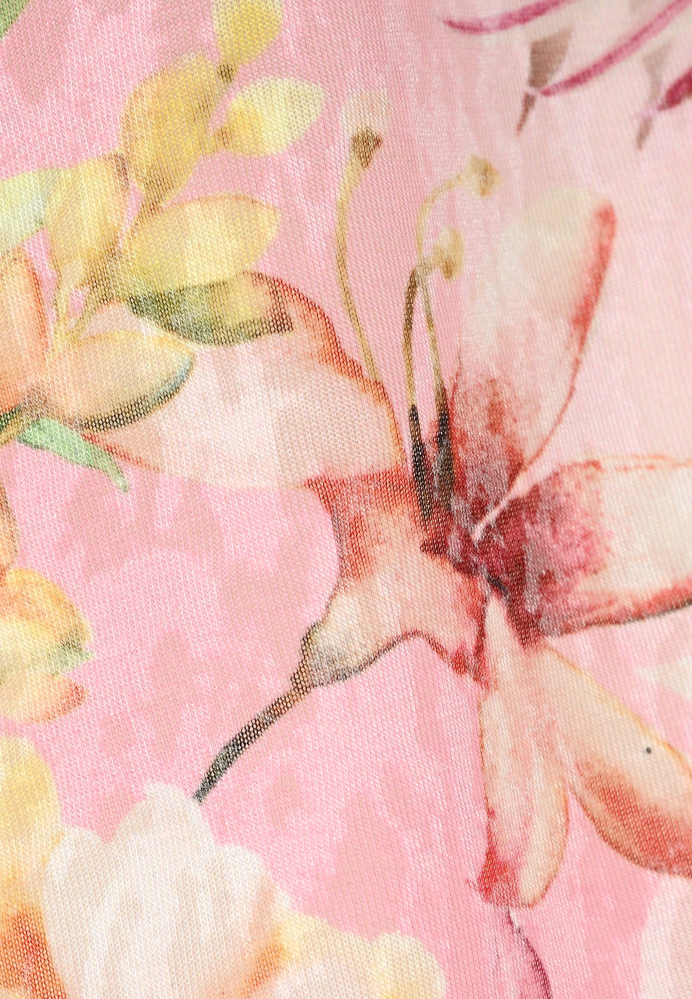 25405 Shirt mit Tropical-Print in Rosa/Grün