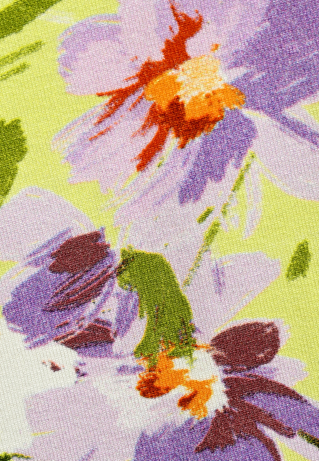 25407 Shirt mit Blumen-Print in Lila/Grün