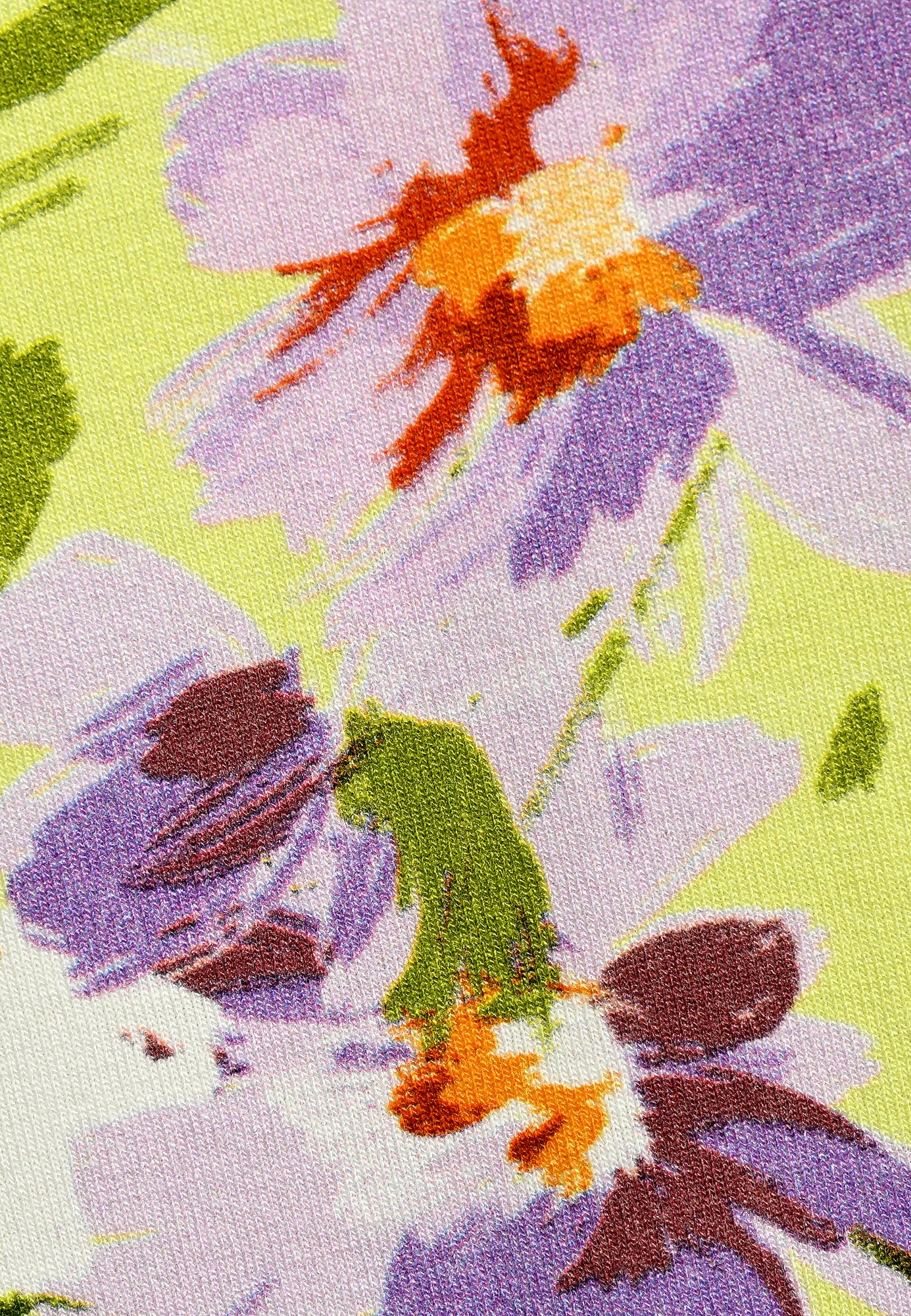 25407 Shirt mit Blumen-Print in Lila/Grün