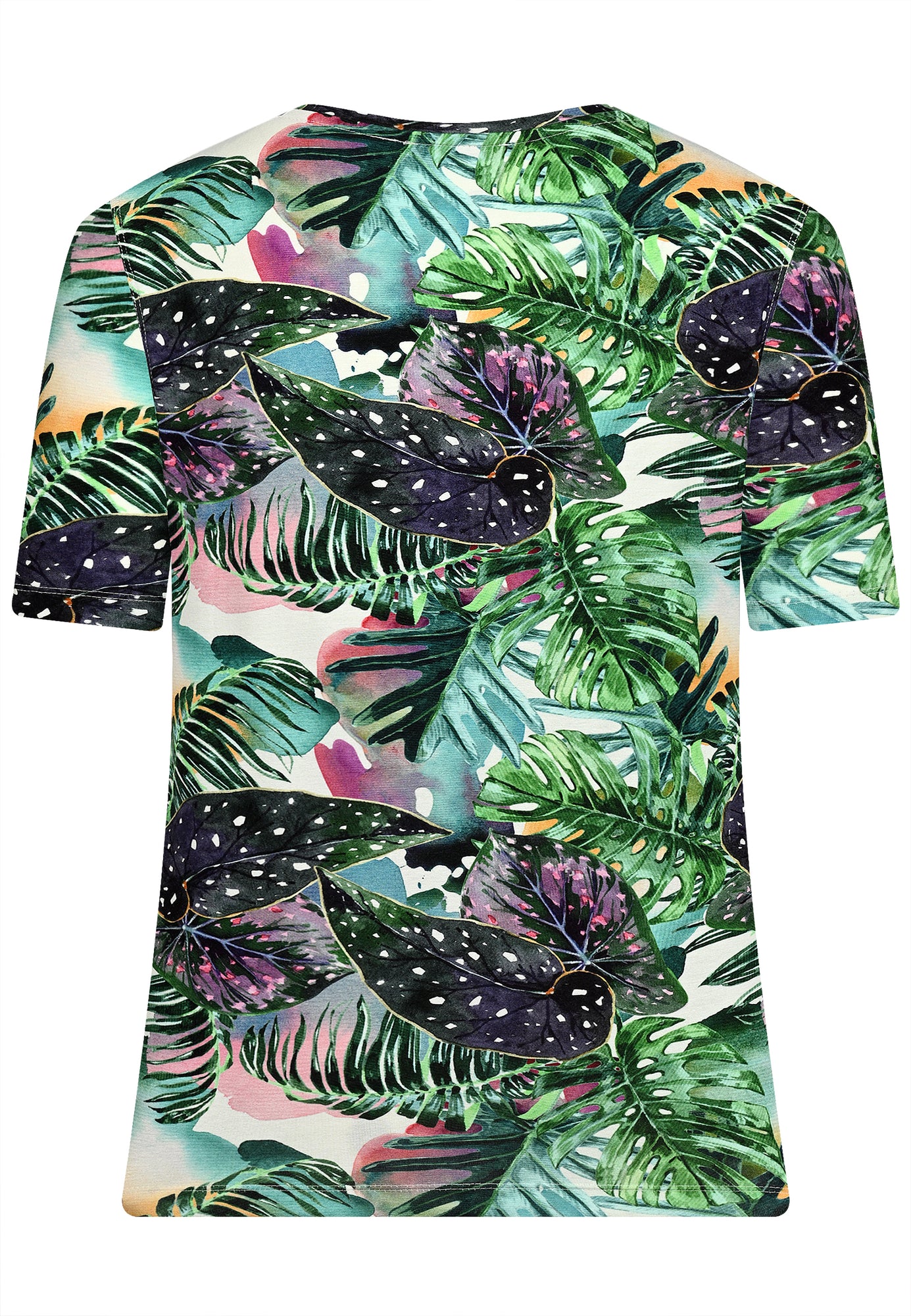 25408 Shirt mit Jungle-Print in Grün