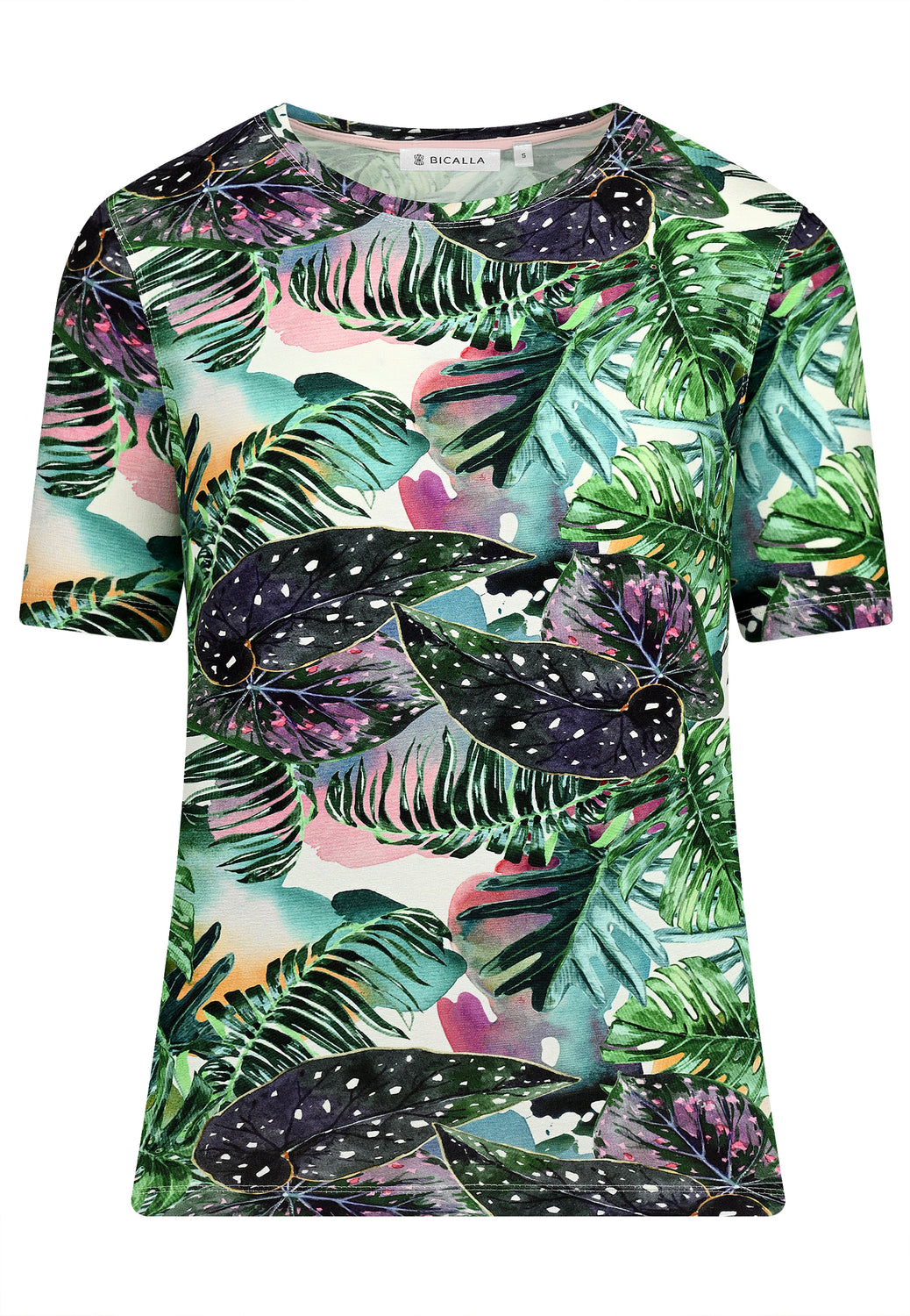 25408 Shirt mit Jungle-Print in Grün