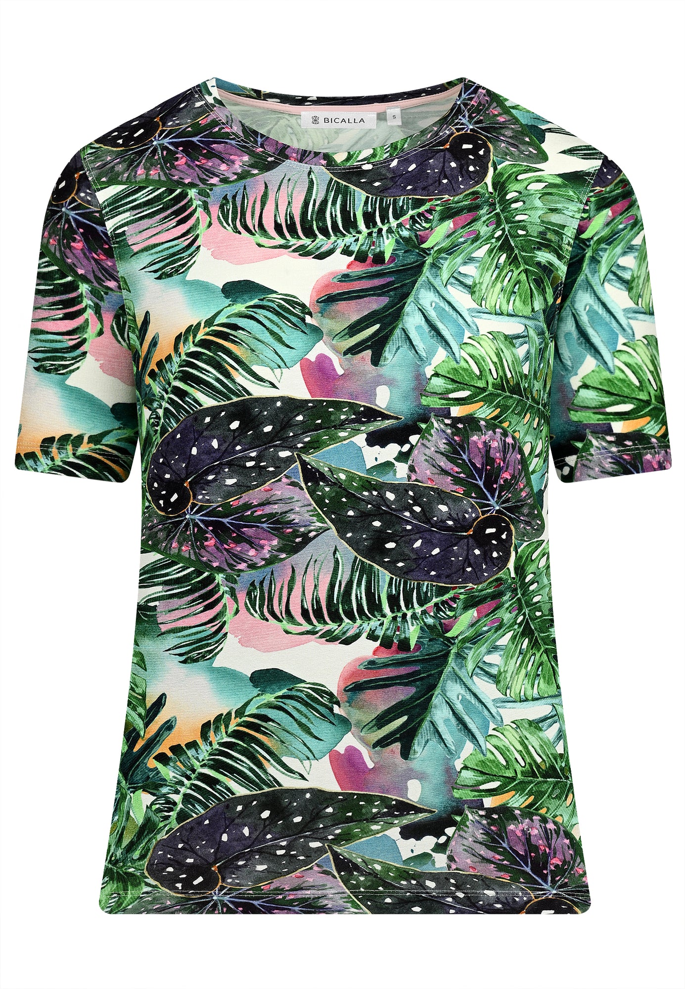 25408 Shirt mit Jungle-Print in Grün
