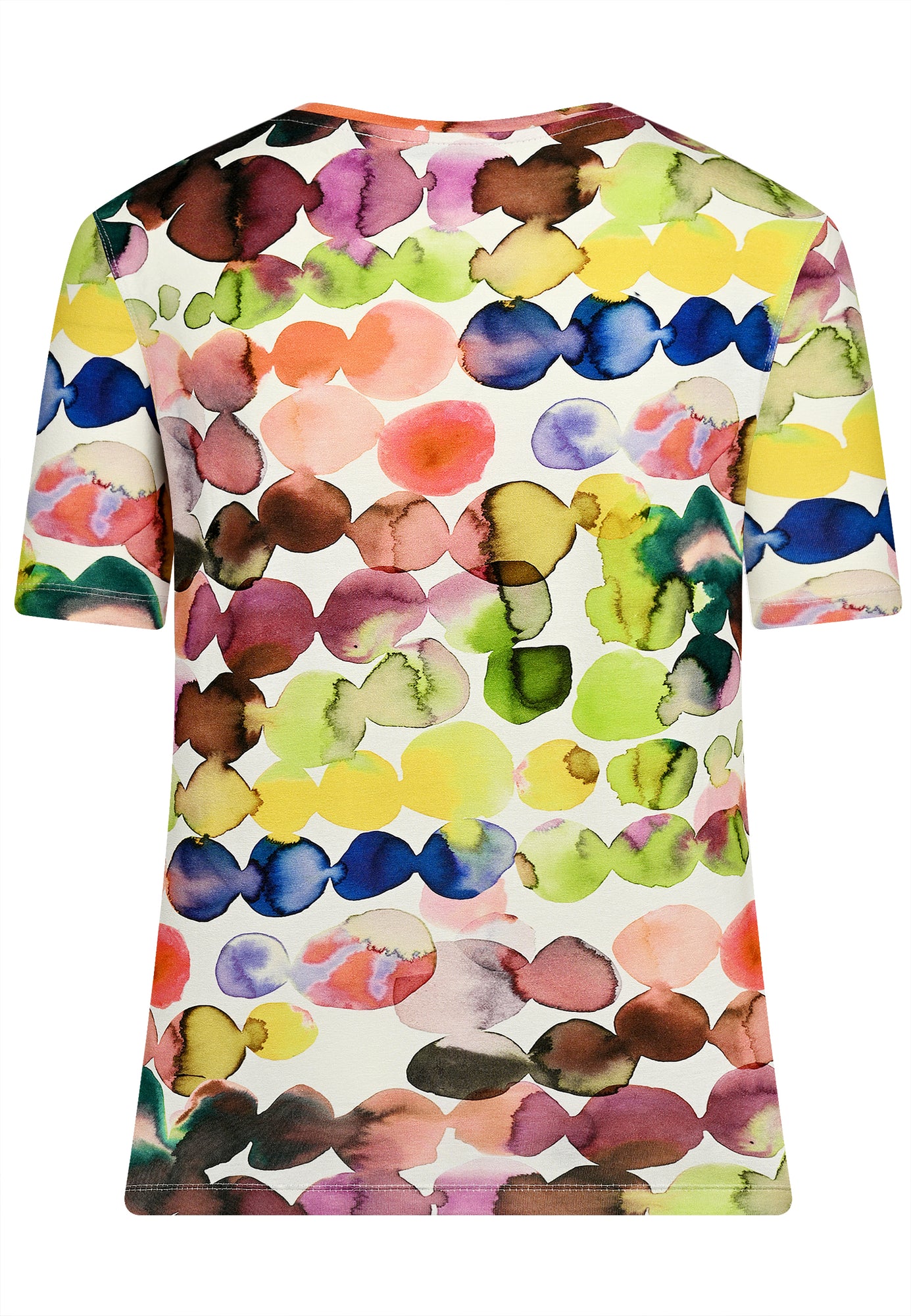 25411 Shirt mit Bubble-Print in Grün/Rot