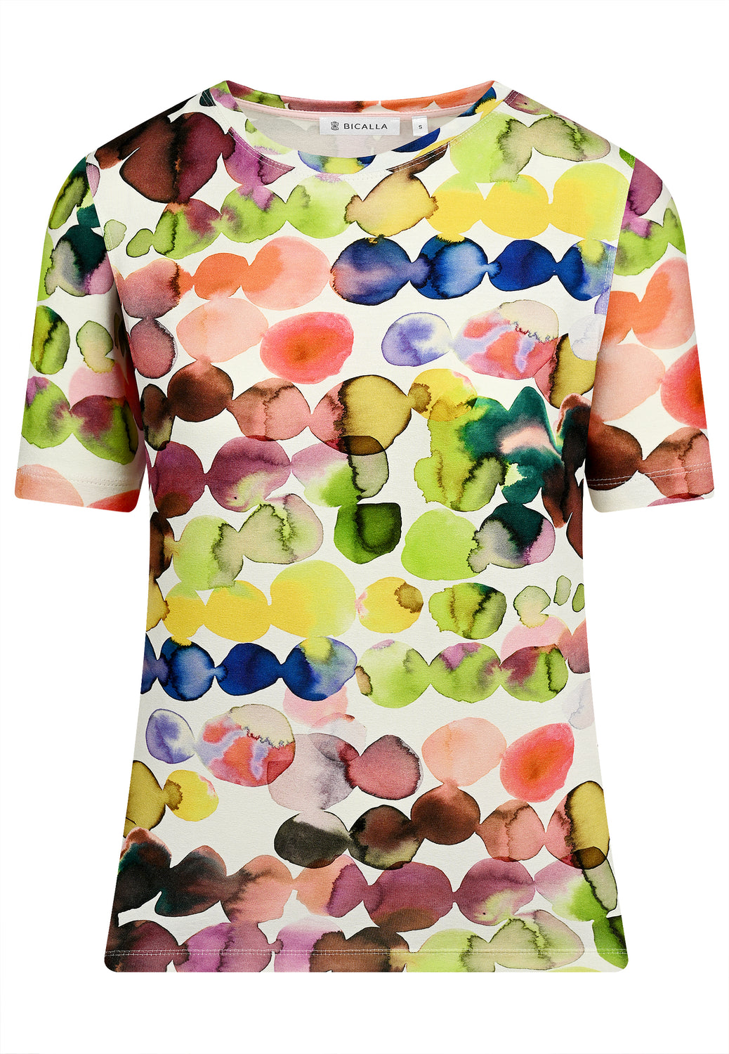 25411 Shirt mit Bubble-Print in Grün/Rot