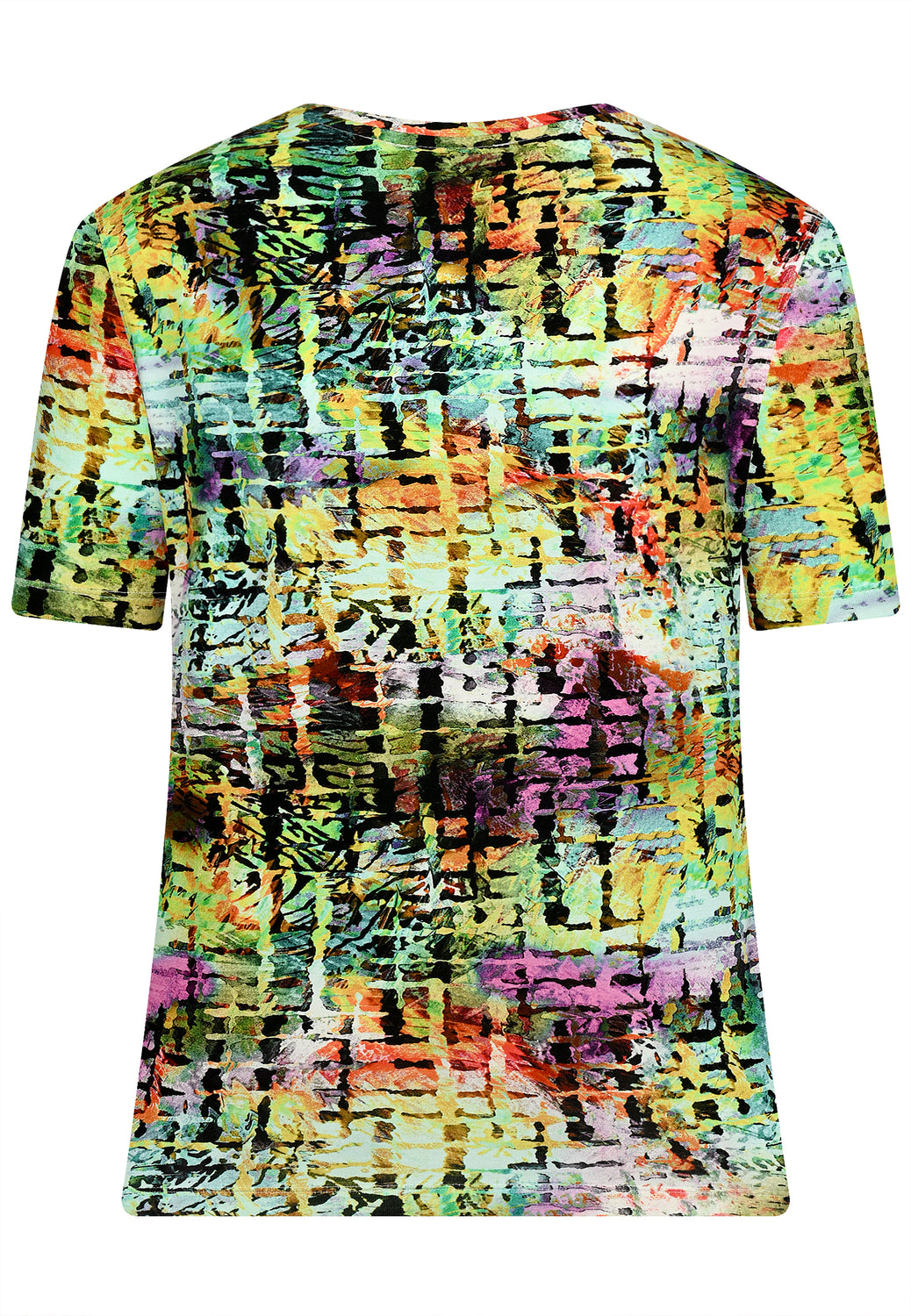 25413 Shirt mit Karo-Print in Grün/Pink