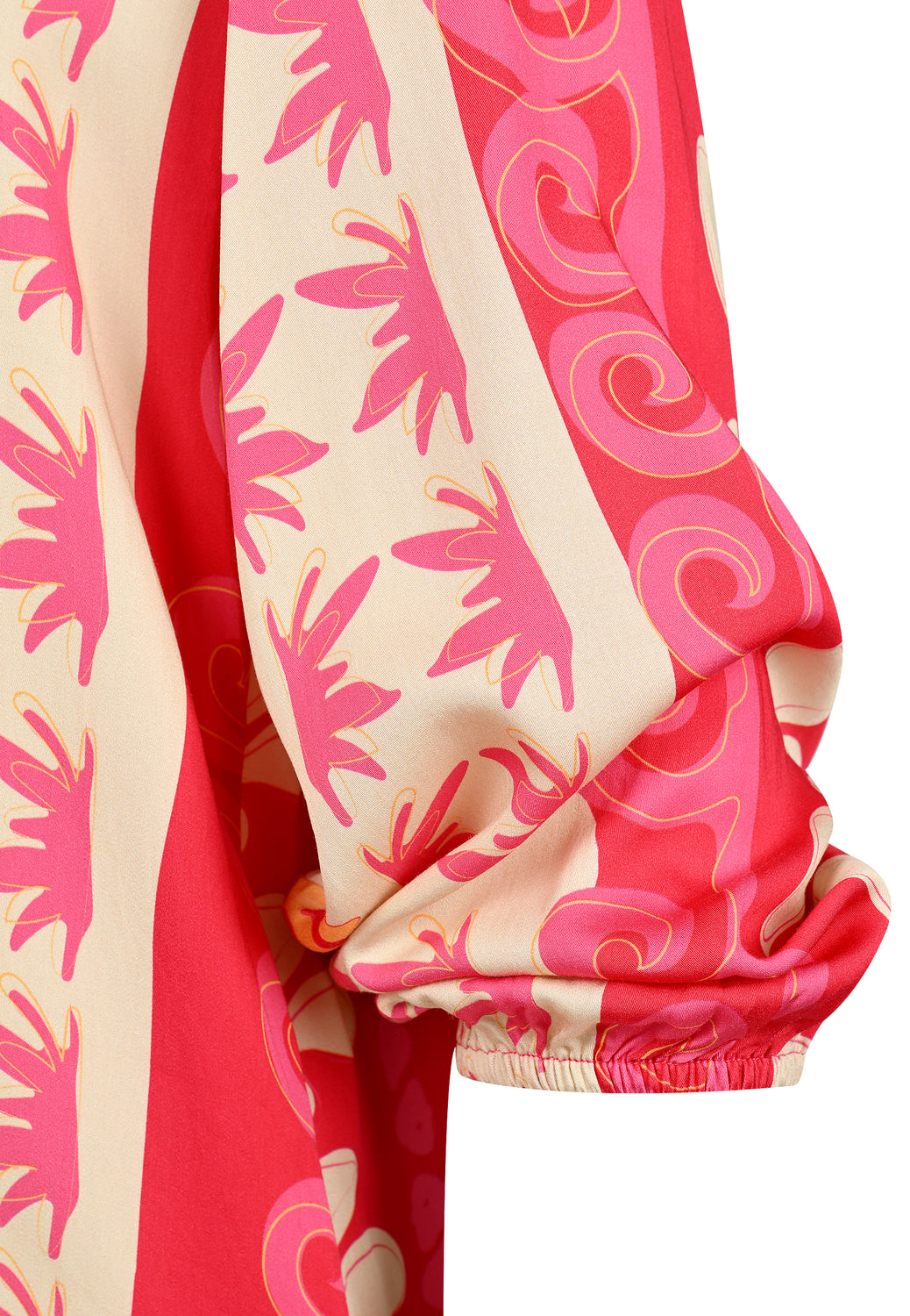 25417 Bluse mit Ethno-Print in Pink