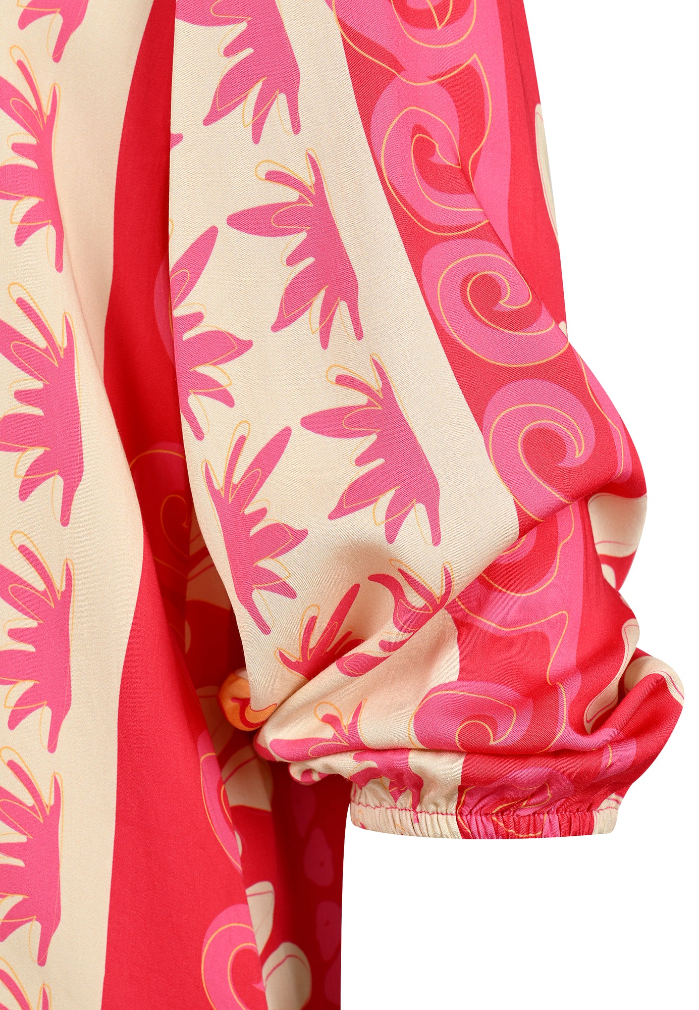 25417 Bluse mit Ethno-Print in Pink