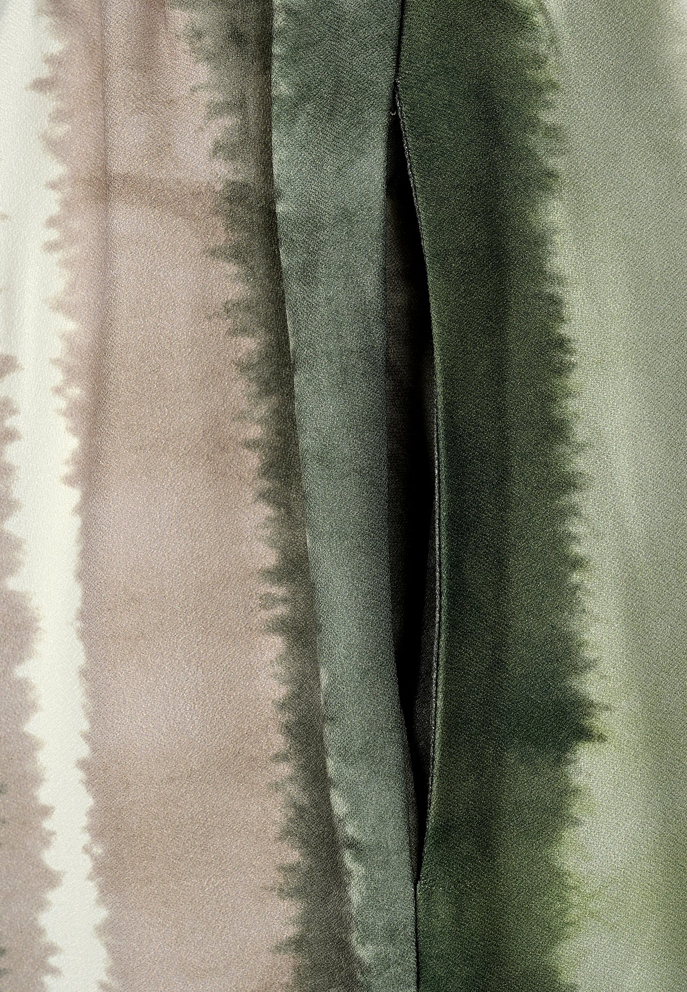25419 Palazzo-Hose mit Print in Grün/Weiß