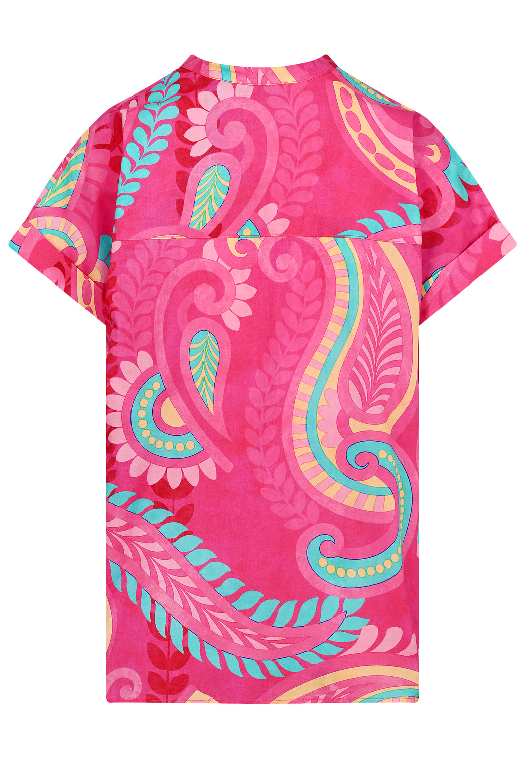 25421 Blusen-Shirt mit Paisley-Print in Pink