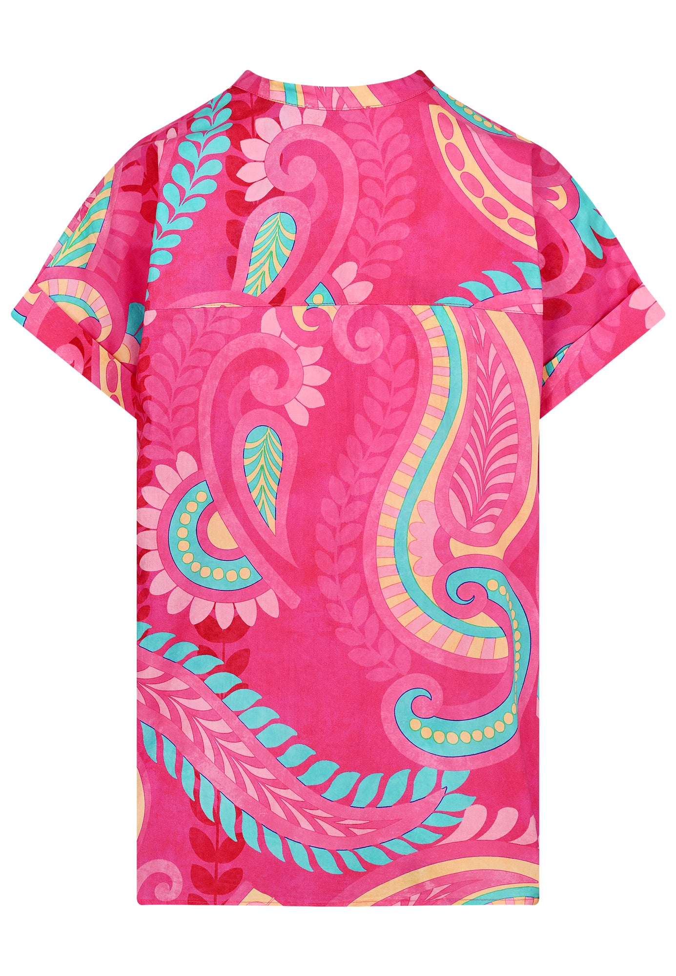 25421 Blusen-Shirt mit Paisley-Print in Pink