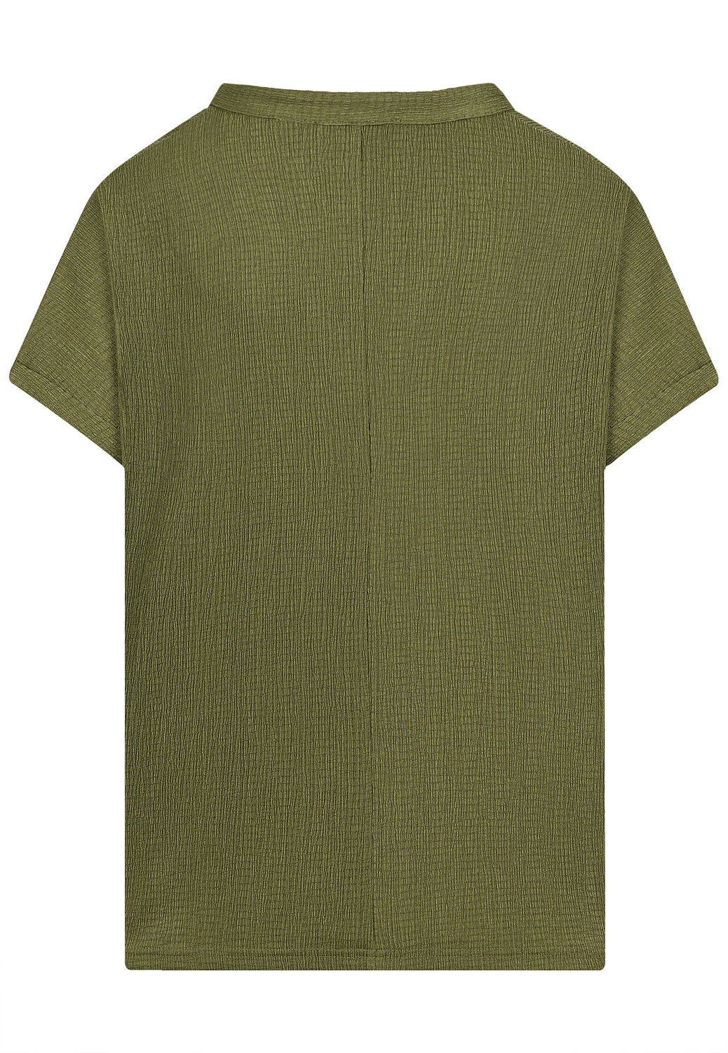 25422 Crinkle-Bluse in Khaki