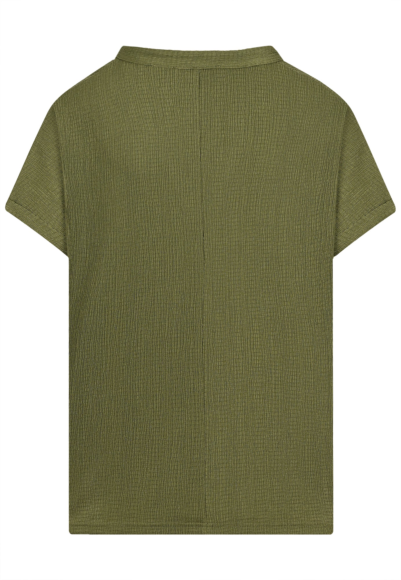 25422 Crinkle-Bluse in Khaki