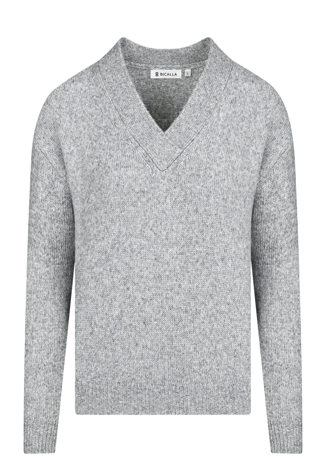 25502 Strickpullover in Hellgrau