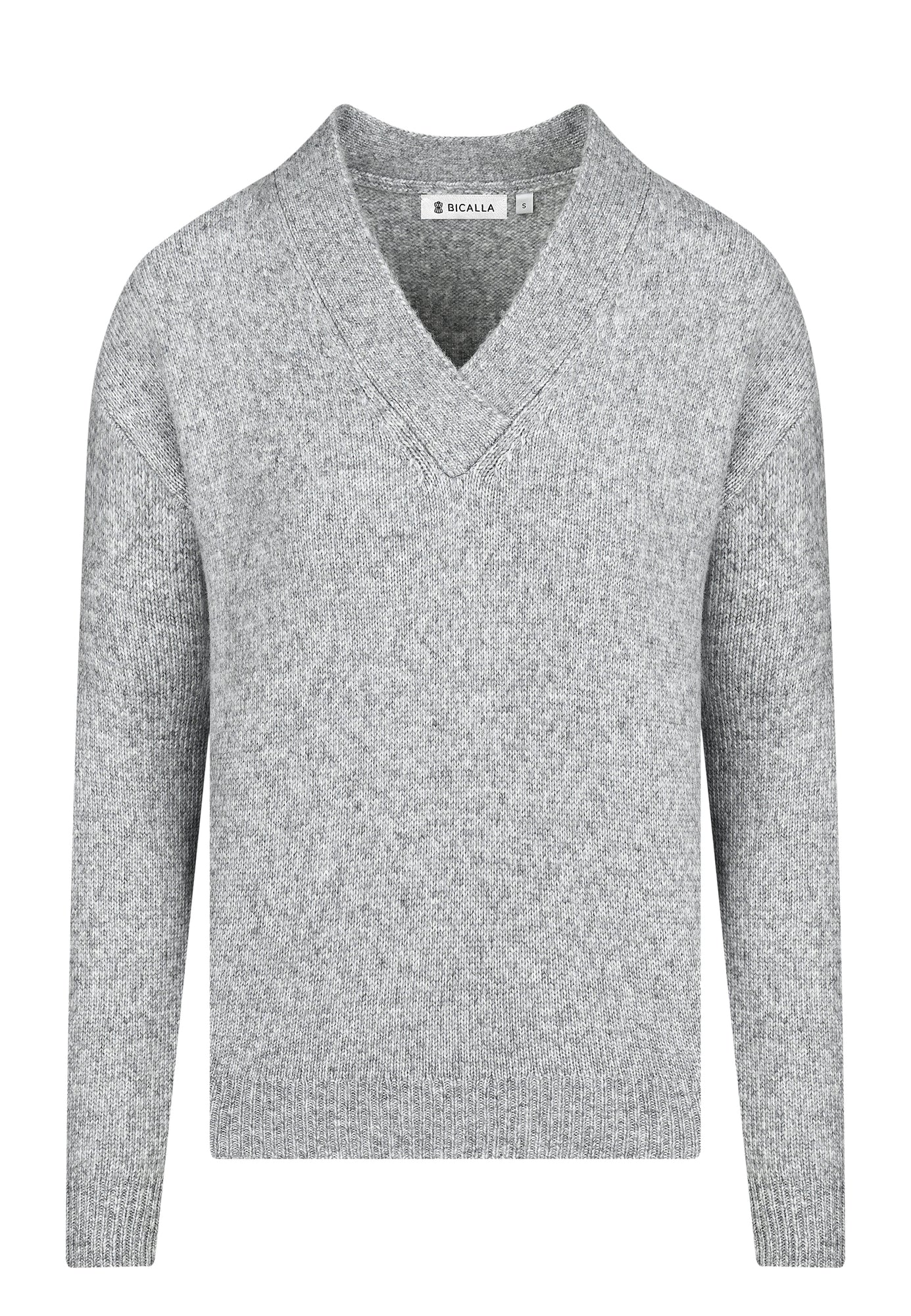 25502 Strickpullover in Hellgrau