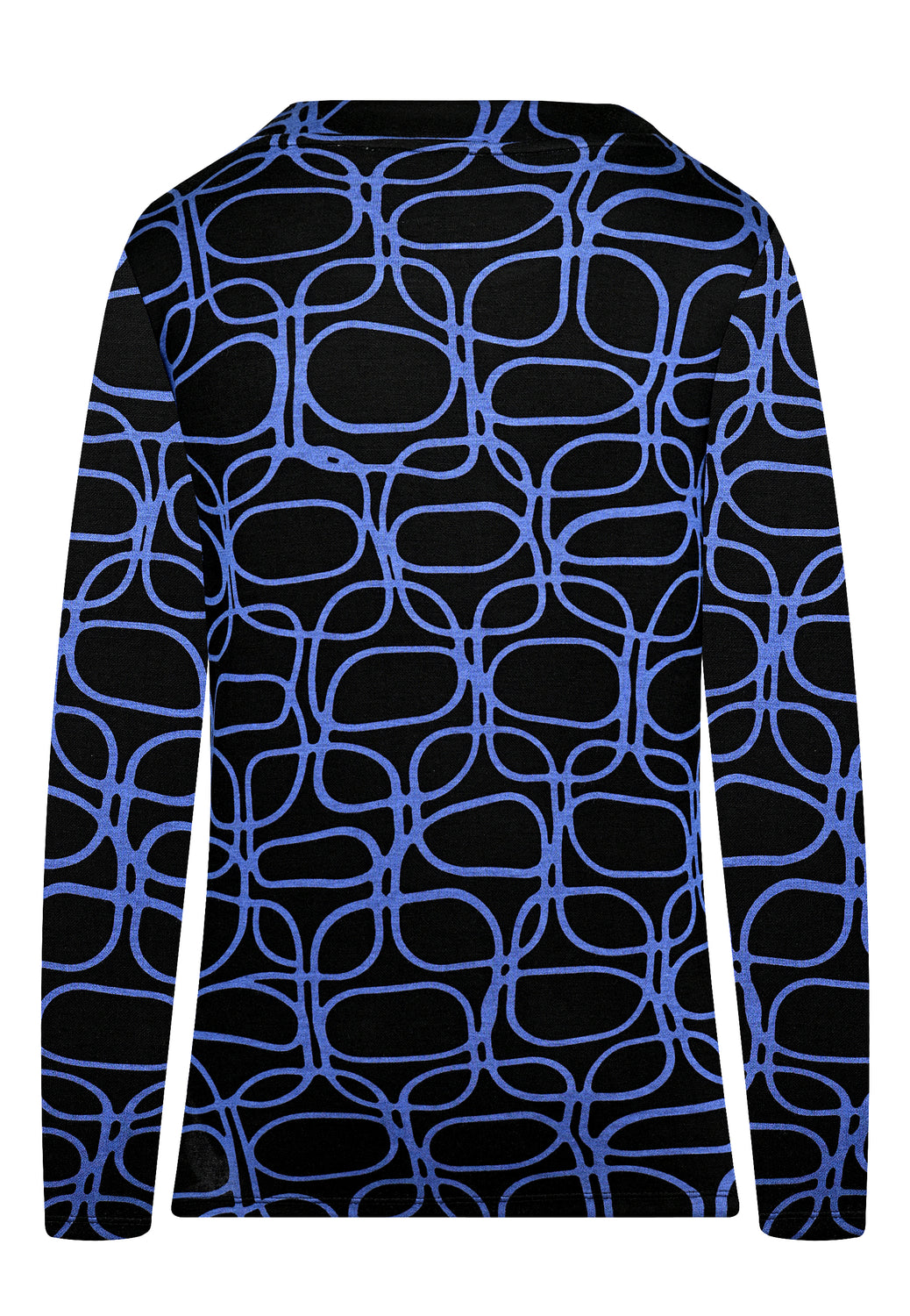 25507 Shirt mit Grafik-Print in Blau/Schwarz