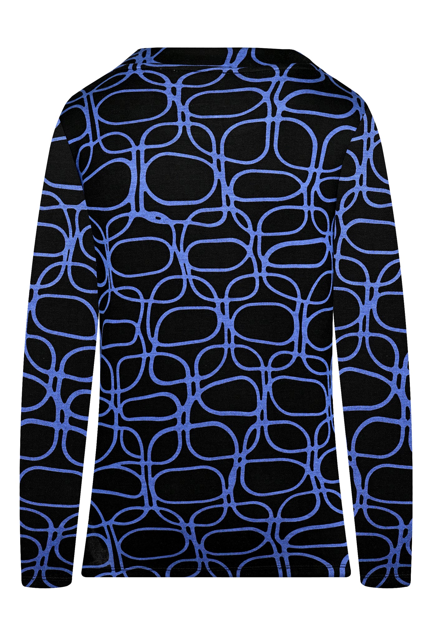 25507 Shirt mit Grafik-Print in Blau/Schwarz