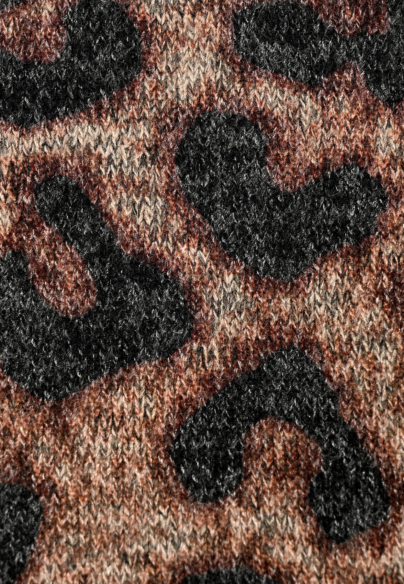 25509 Shirt mit Leo-Print in Braun/Schwarz