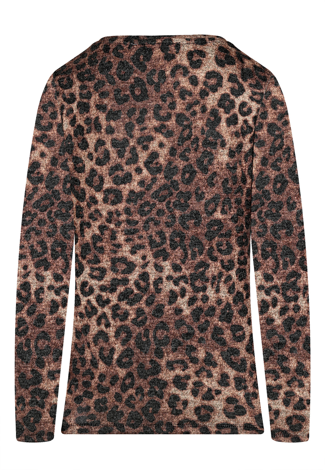25509 Shirt mit Leo-Print in Braun/Schwarz