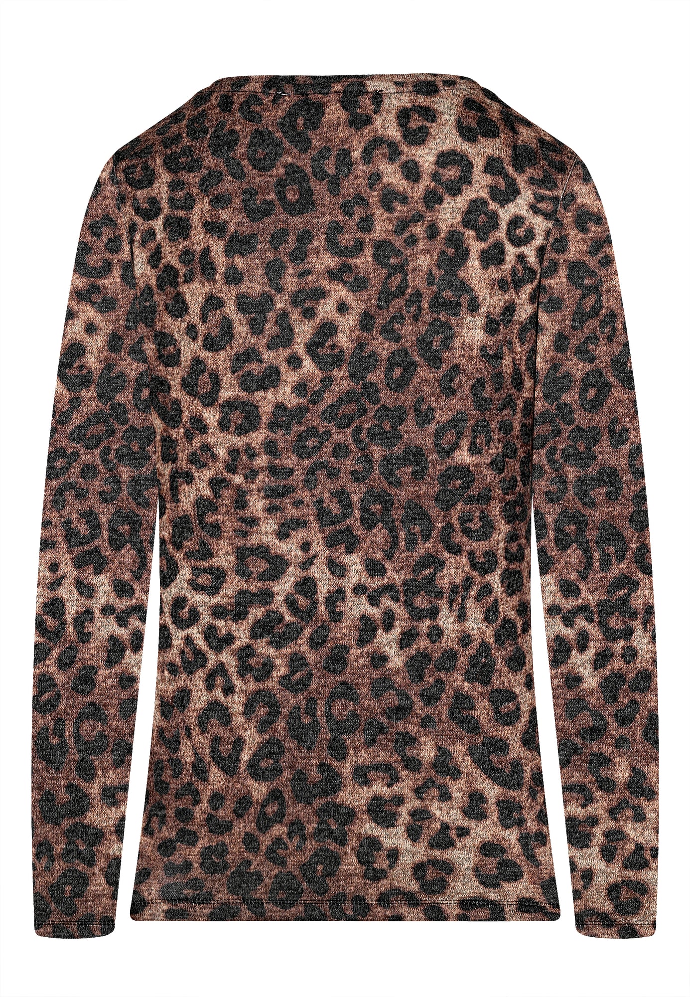 25509 Shirt mit Leo-Print in Braun/Schwarz