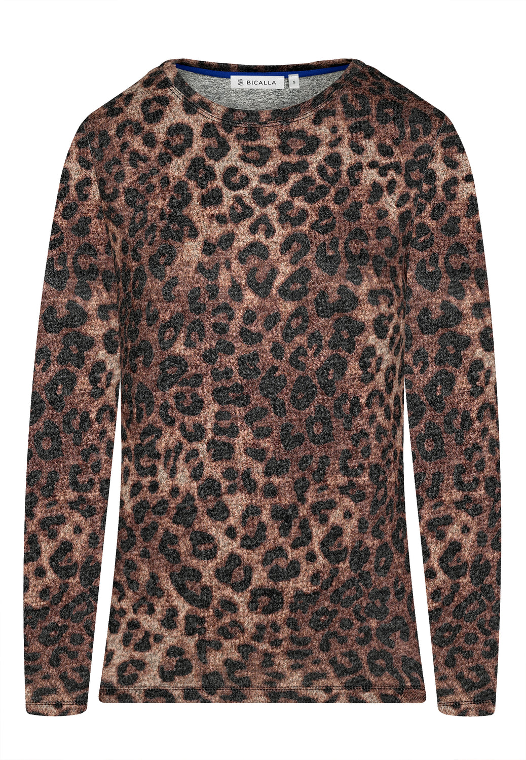 25509 Shirt mit Leo-Print in Braun/Schwarz