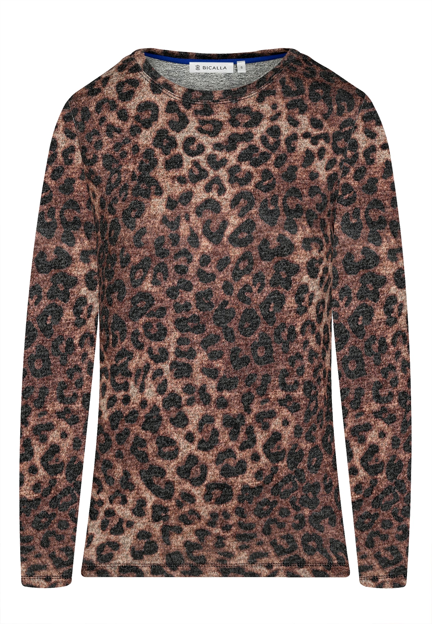 25509 Shirt mit Leo-Print in Braun/Schwarz