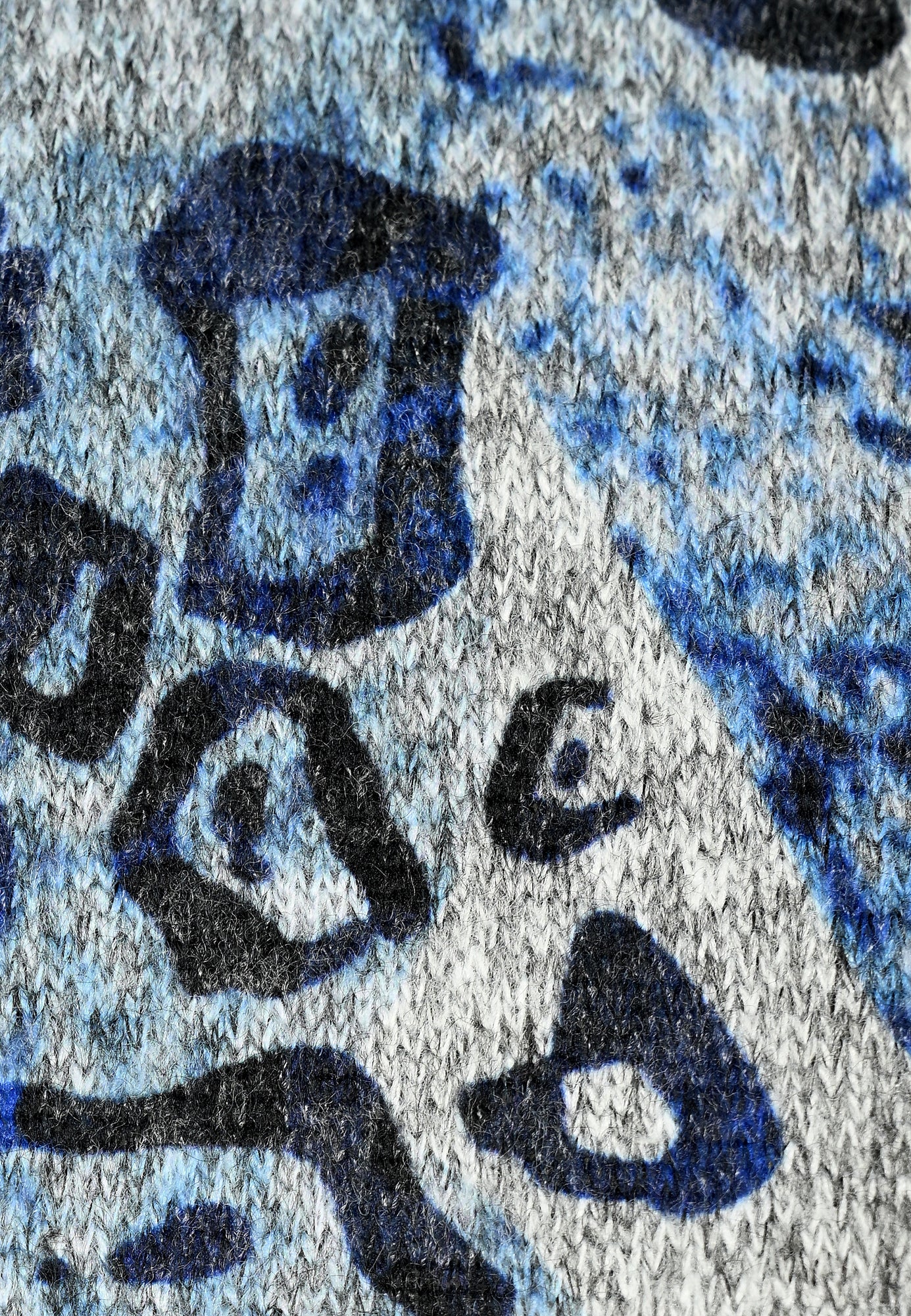 25511 Shirt mit Animal-Print in Blau/Hellgrau