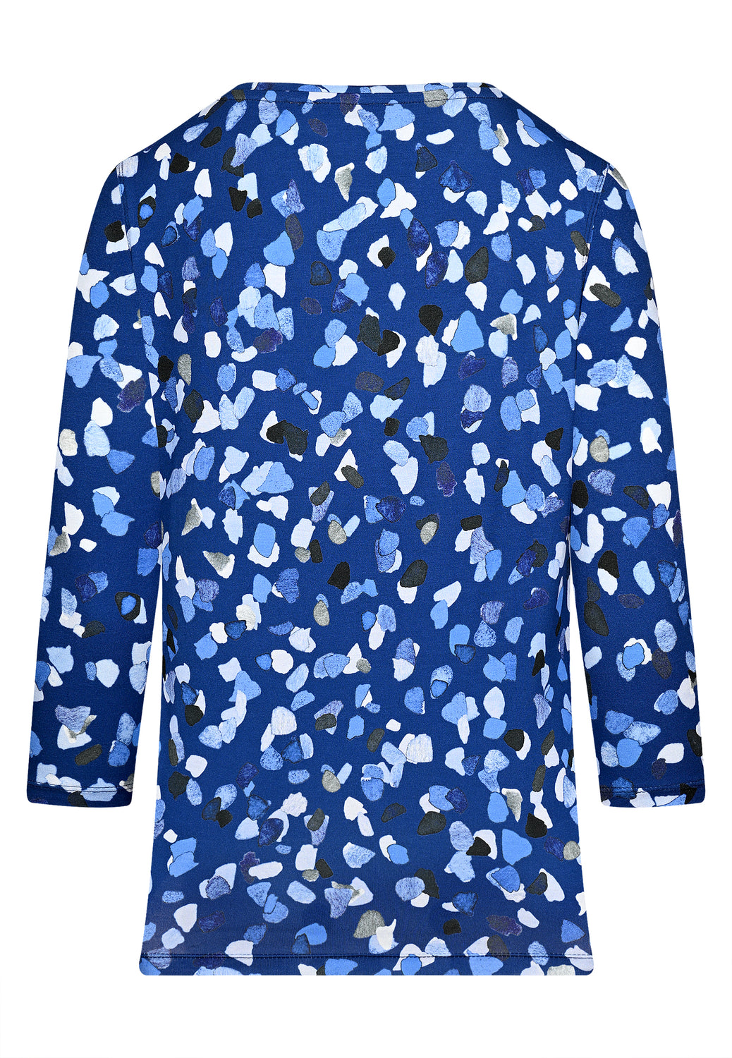 25514 Shirt mit Terrazzo-Print in Blau