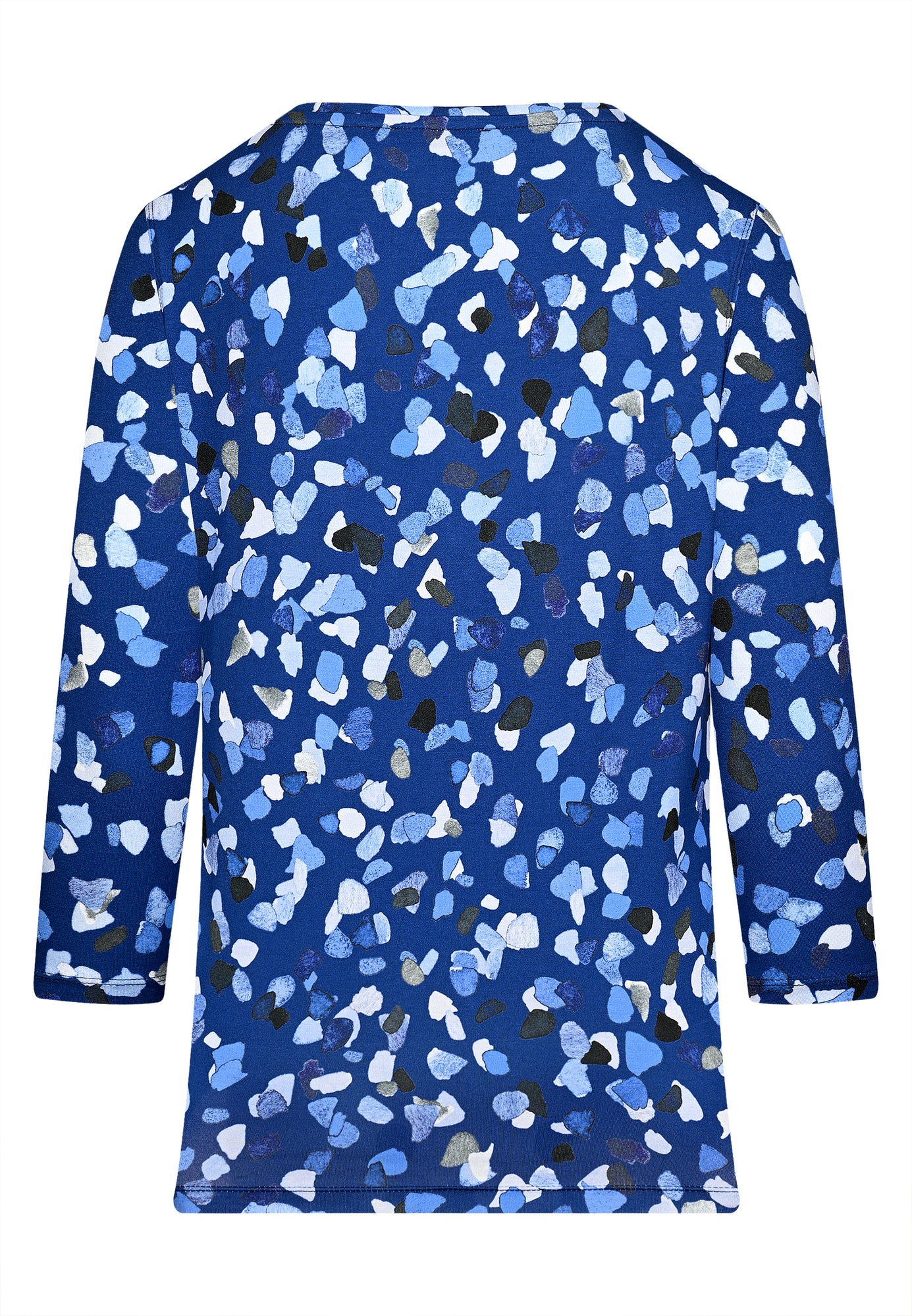 25514 Shirt mit Terrazzo-Print in Blau