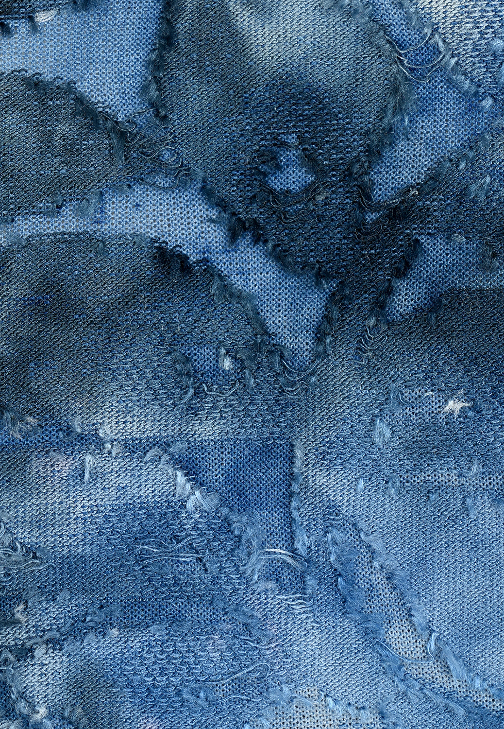 25516 Shirt mit Blättermuster in Blau