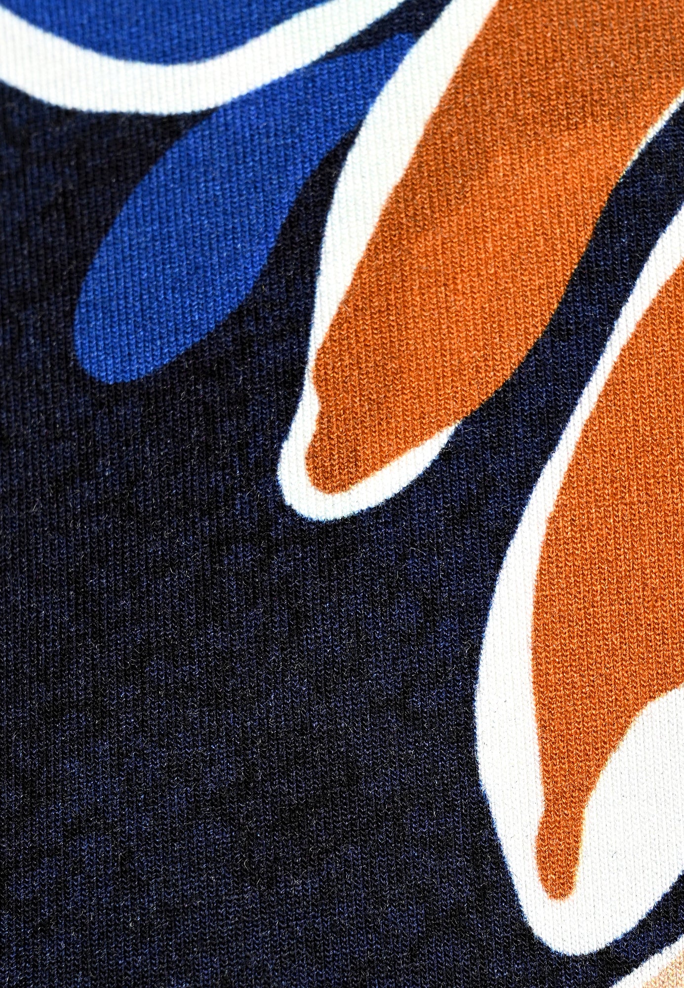 25518 Shirt mit Blätter-Print in Blau/Braun