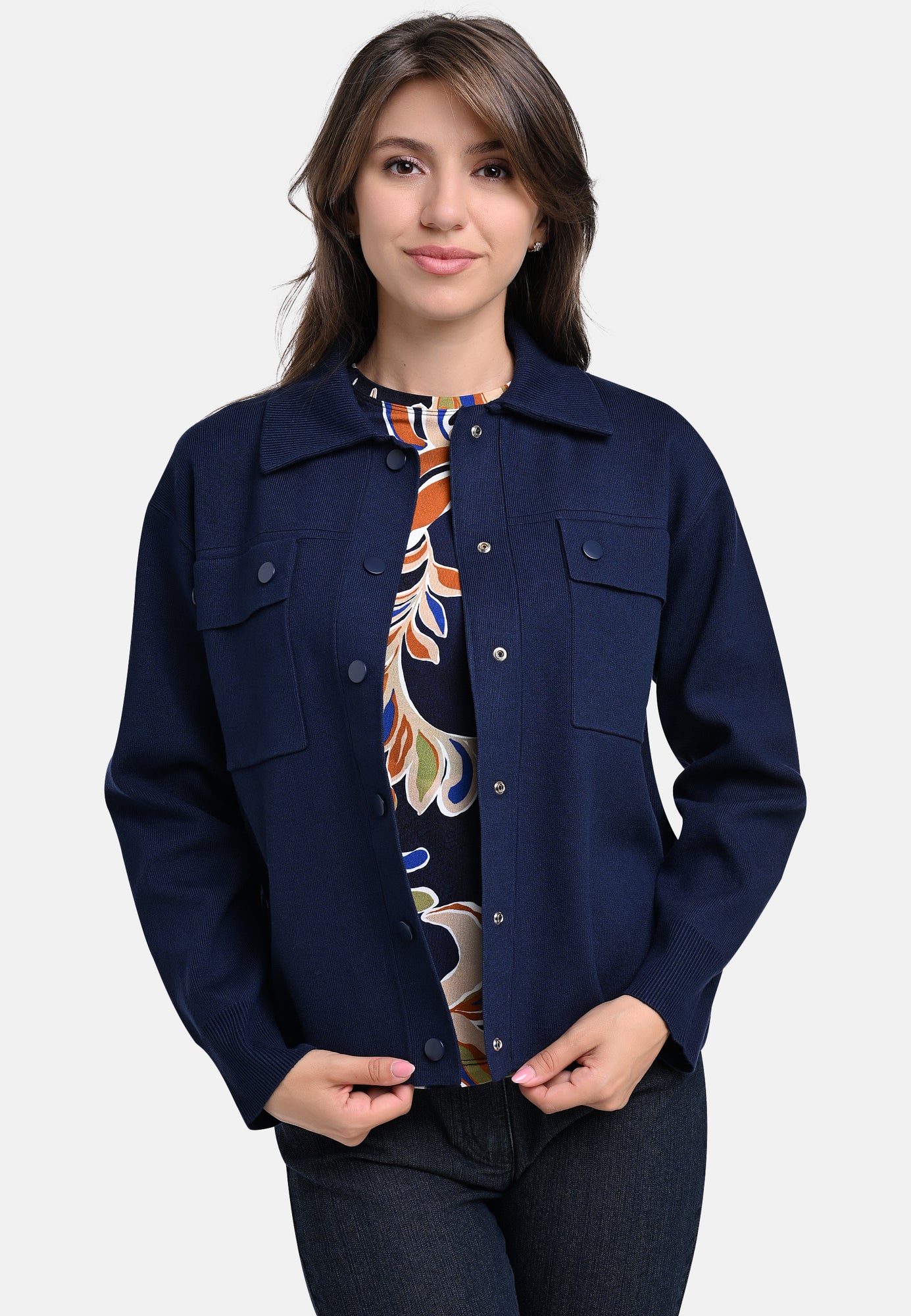 25519 Strickjacke in Dunkelblau