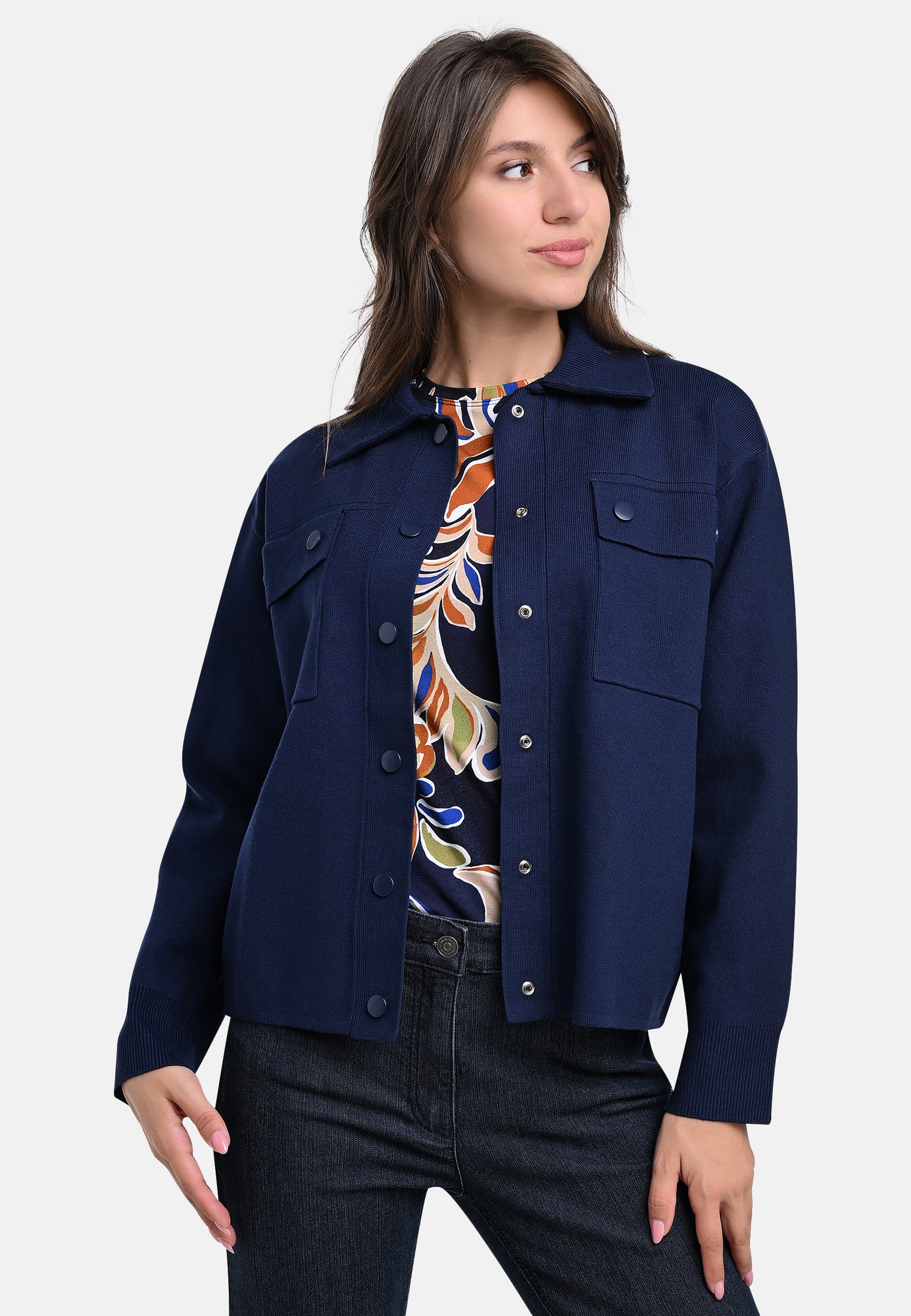 25519 Strickjacke in Dunkelblau