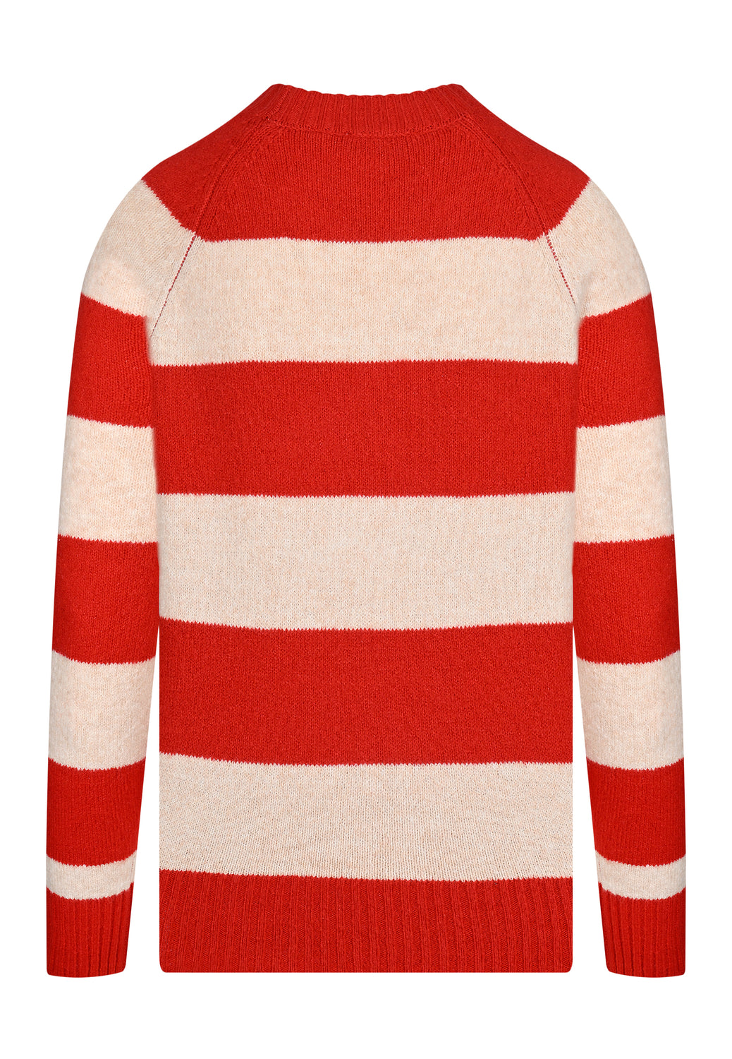 25608 Strickpullover in Rot/Rosésand