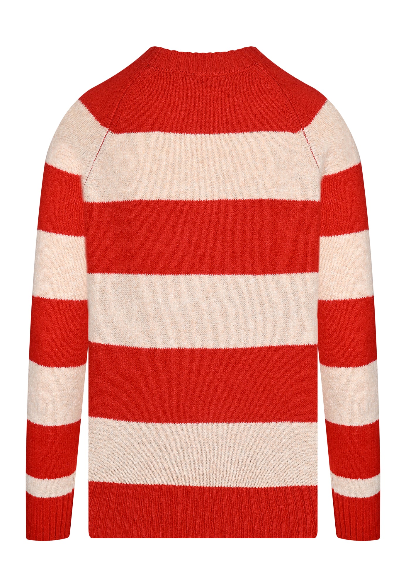25608 Strickpullover in Rot/Rosésand