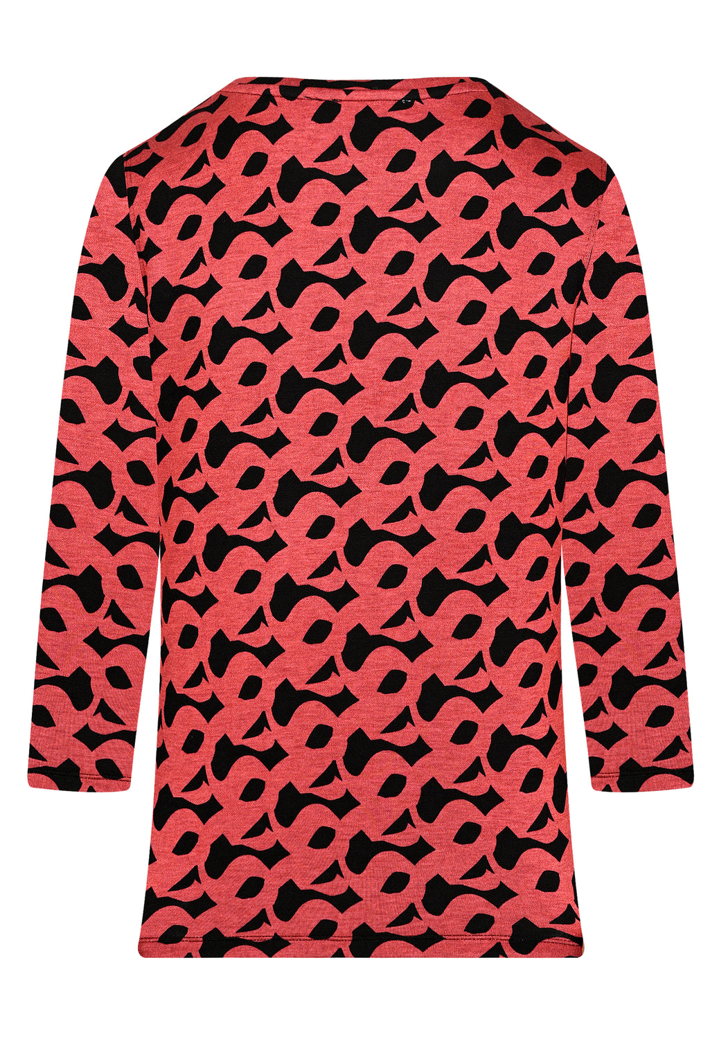 25613 Shirt mit Print-Muster in Rot/Schwarz