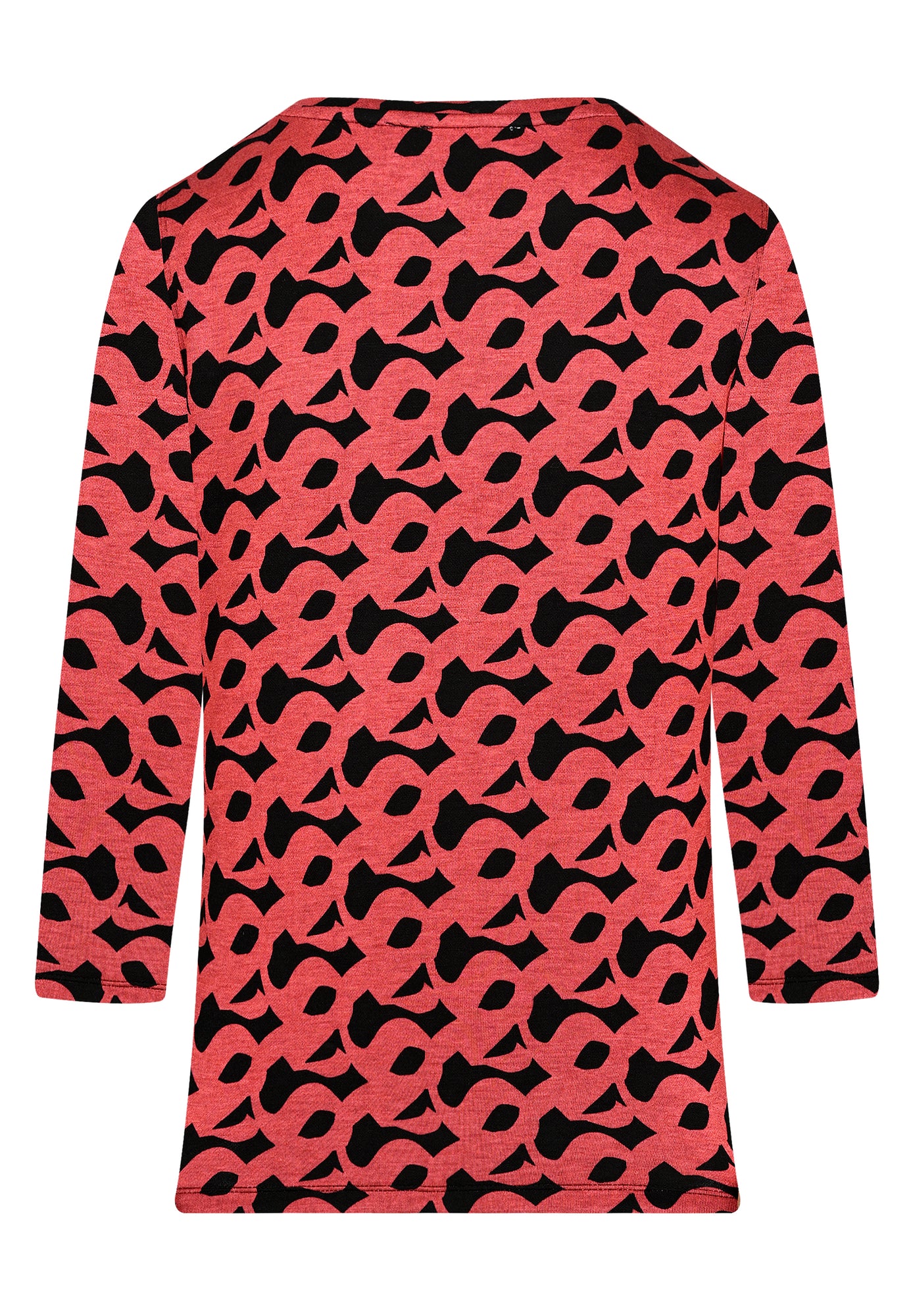 25613 Shirt mit Print-Muster in Rot/Schwarz