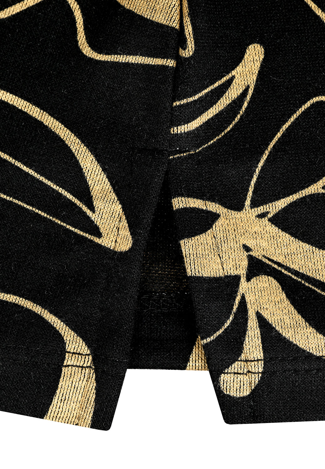 25614 Shirt mit Blumen-Print in Schwarz/Gold