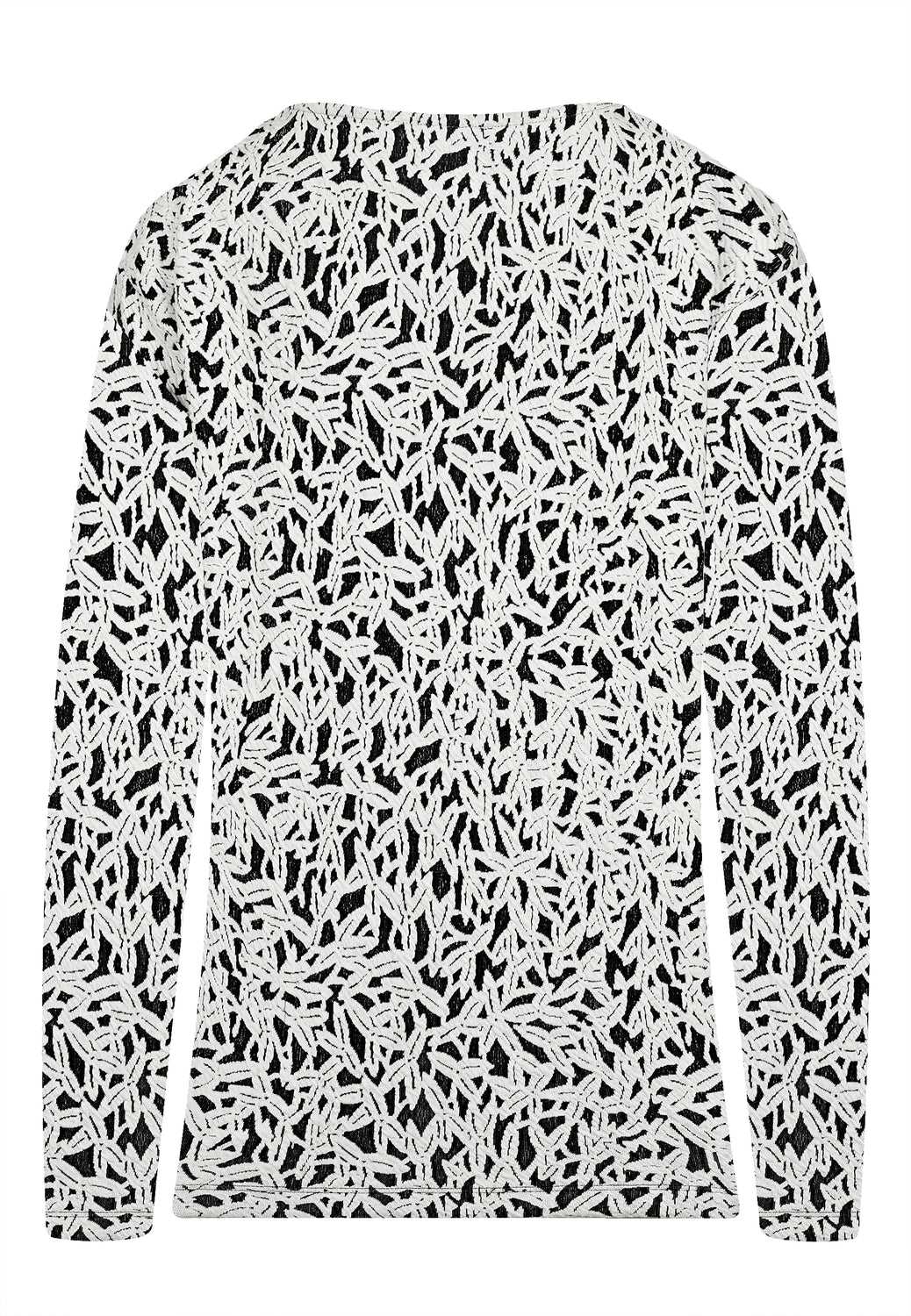 25616 Shirt mit Jacquardmuster in Weiß/Anthrazit