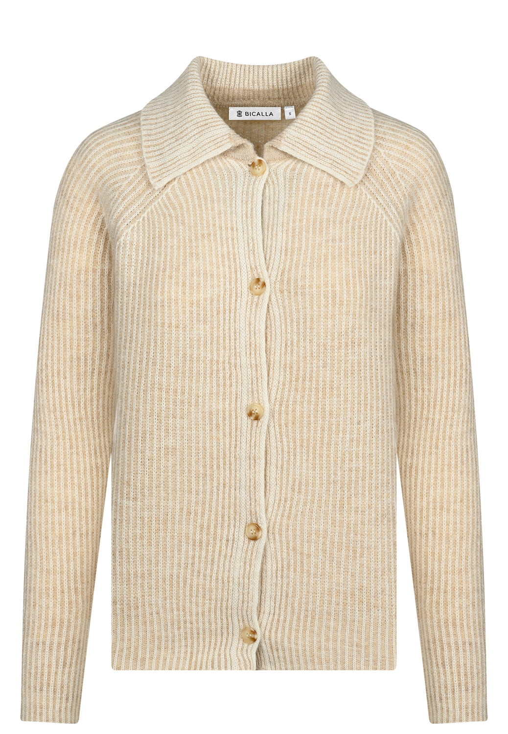 25621 Strick-Cardigan in Sand/Ecru