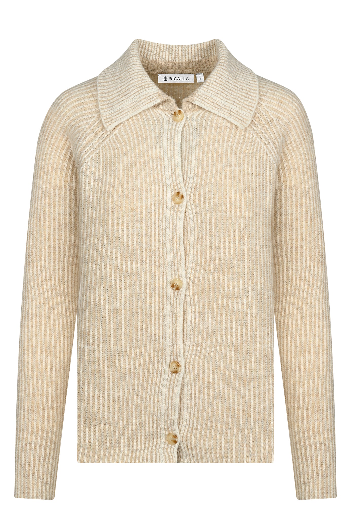 25621 Strick-Cardigan in Sand/Ecru