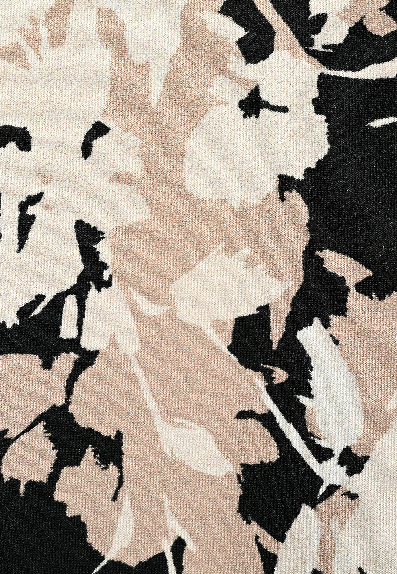 25624 Shirt mit Blumen-Print in Sand/Schwarz
