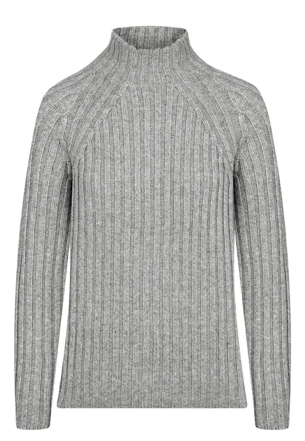25711 Strickpullover in Hellgrau