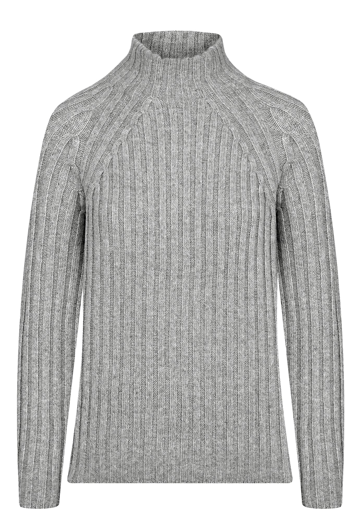 25711 Strickpullover in Hellgrau